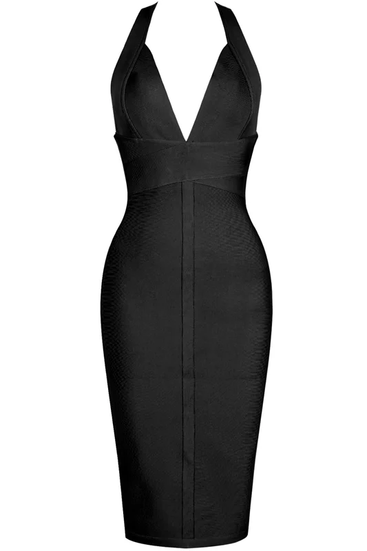 Ali Bandage Midi Dress - Classic Black