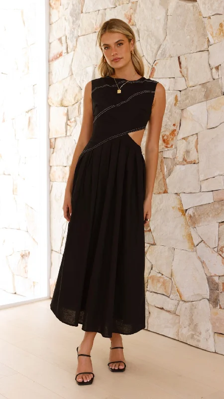 Emersyn Midi Dress - Black