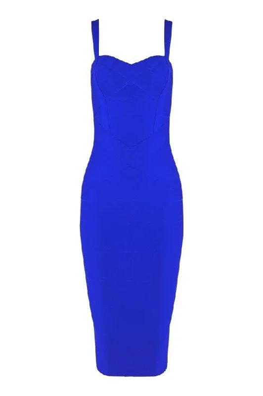 Heidi Bandage Midi Dress - Royal Blue