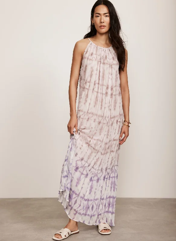 Lilac Ombre Tie Dye Maxi Dress