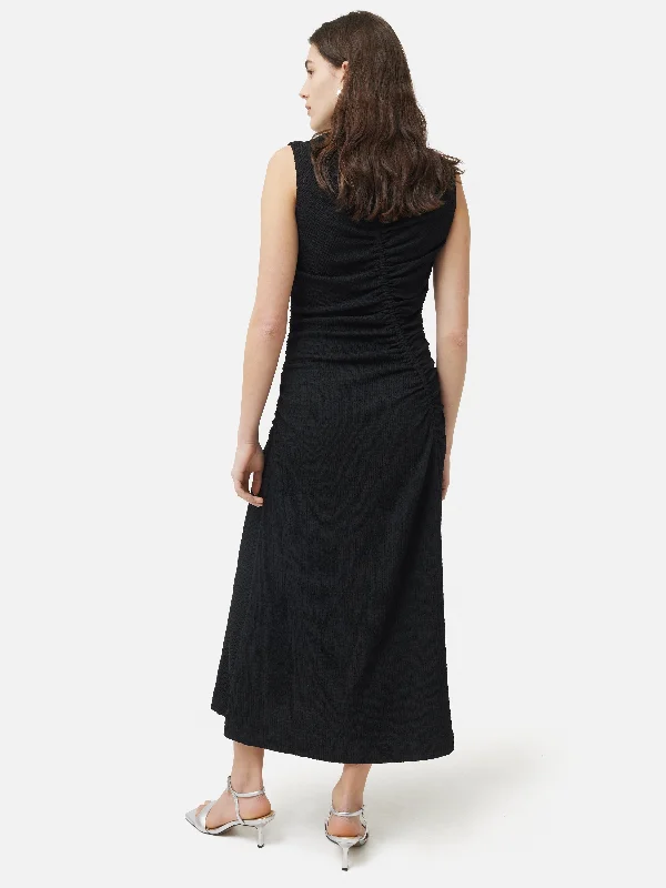 Ruched Jersey Dress | Black