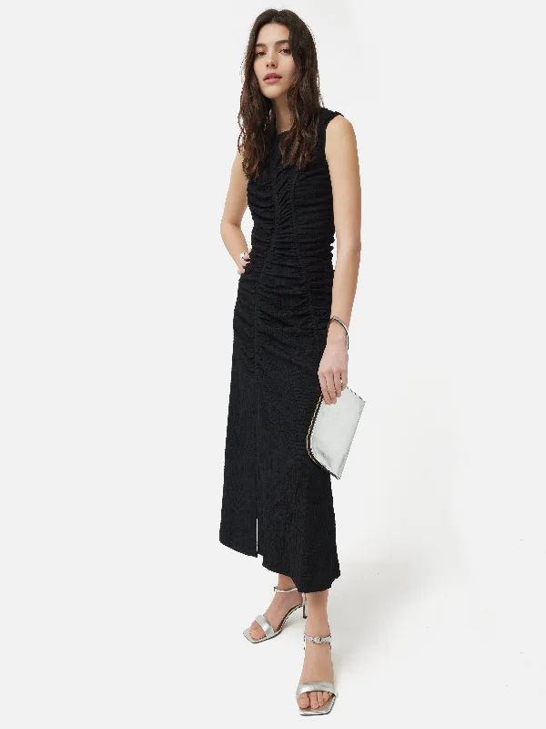 Ruched Jersey Dress | Black