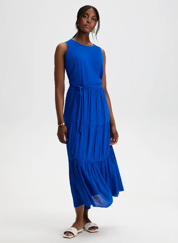 Sleeveless Tiered Maxi Dress