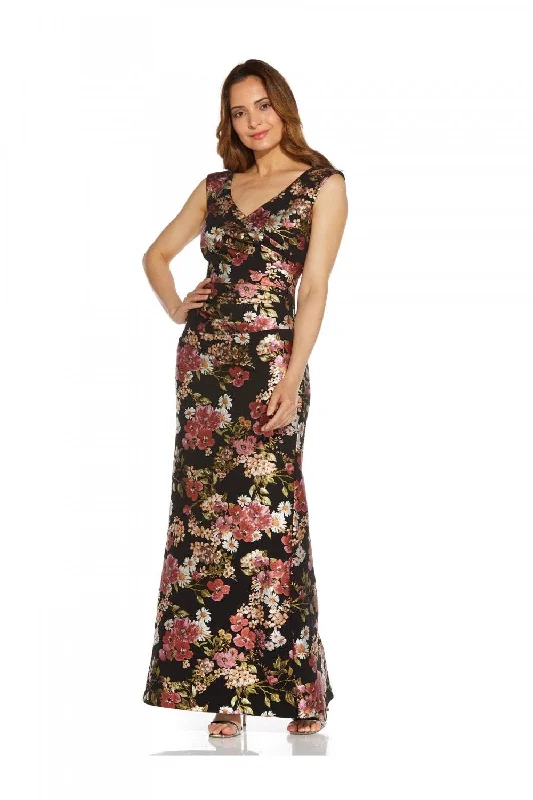 Adrianna Papell AP1E209185 Long Formal Floral Dress