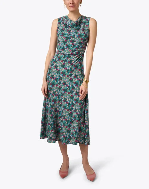 Ardenza Multi Print Silk Dress