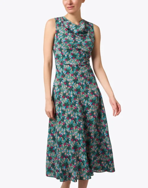 Ardenza Multi Print Silk Dress