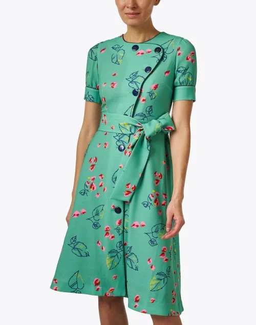 Astrid Green Print Dress