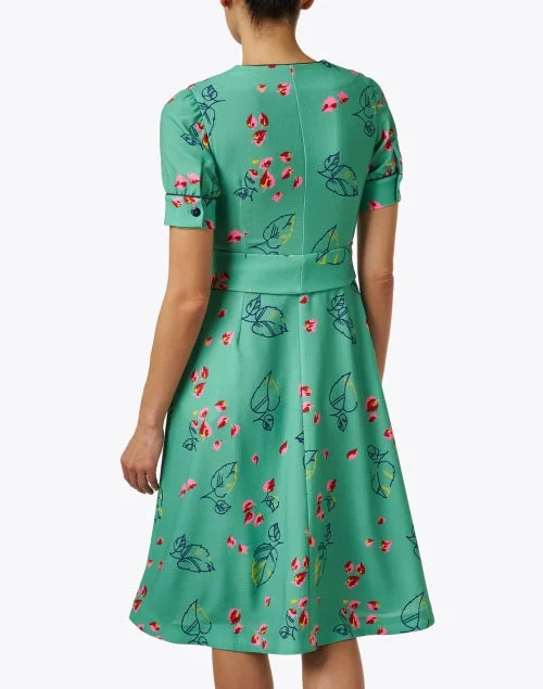 Astrid Green Print Dress