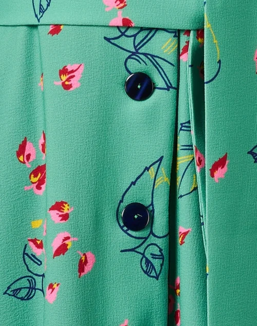 Astrid Green Print Dress