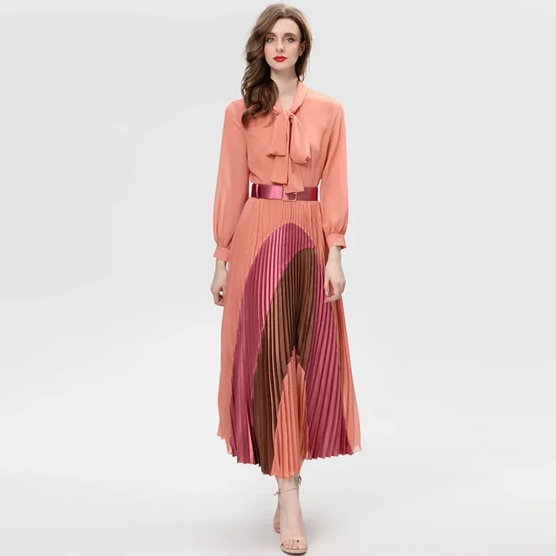 Averi High Waist Shirt Pleated Dress