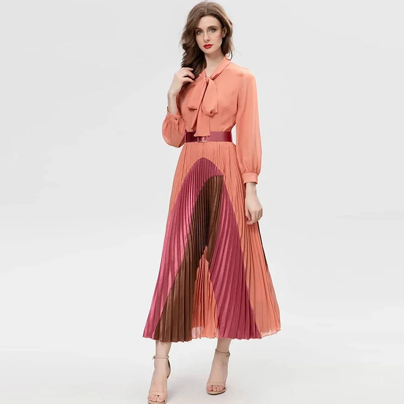 Averi High Waist Shirt Pleated Dress