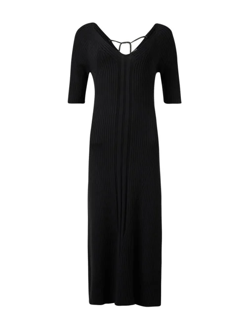 Black Rib Knit Dress