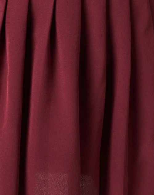 Burgundy Silk Wrap Dress