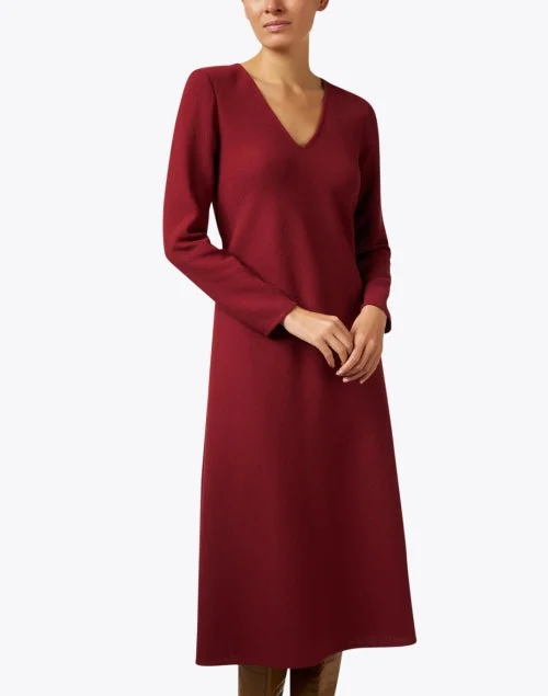 Burgundy Wool Dress