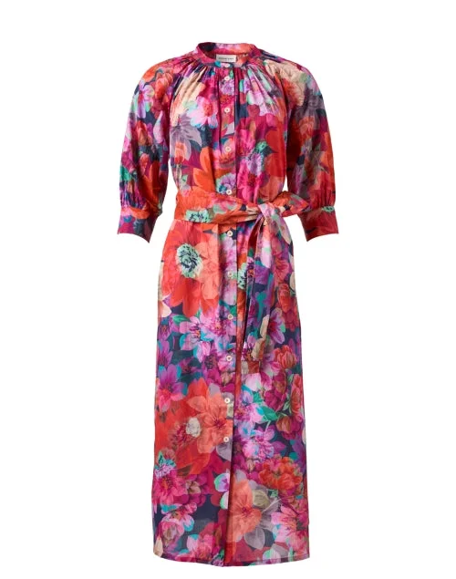 Celia Multi Print Cotton Dress