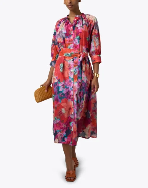 Celia Multi Print Cotton Dress