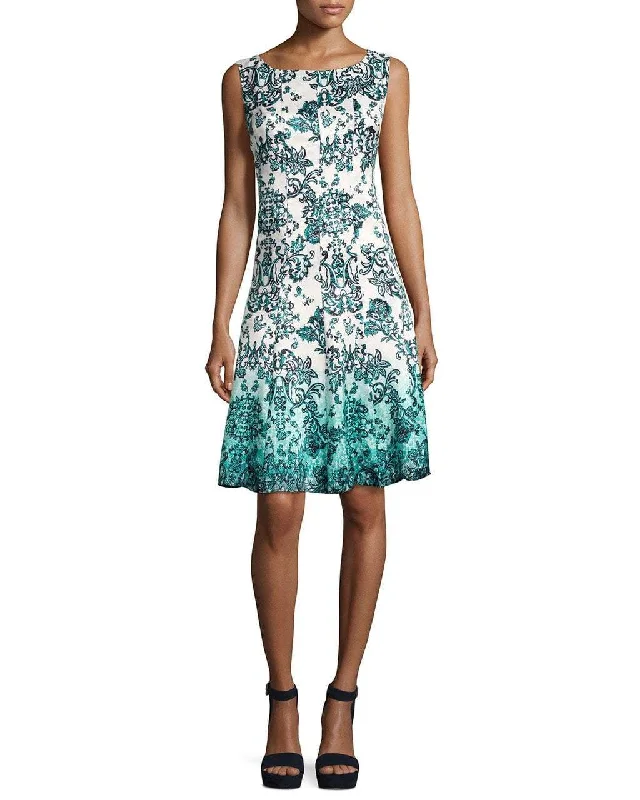 Chetta B - Knee Length Ombre Printed A-Line Dress