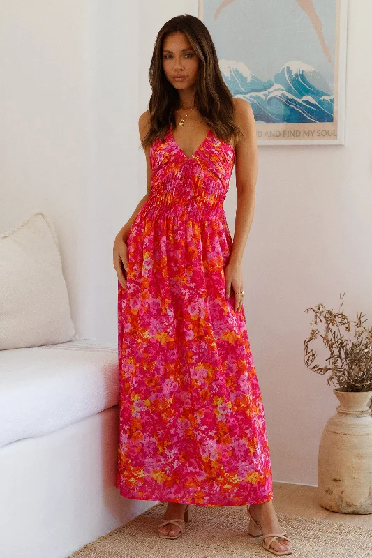 Cross My Heart Maxi Dress Pink