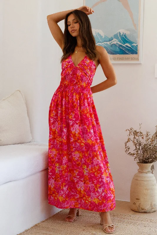 Cross My Heart Maxi Dress Pink