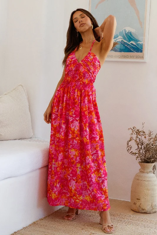 Cross My Heart Maxi Dress Pink