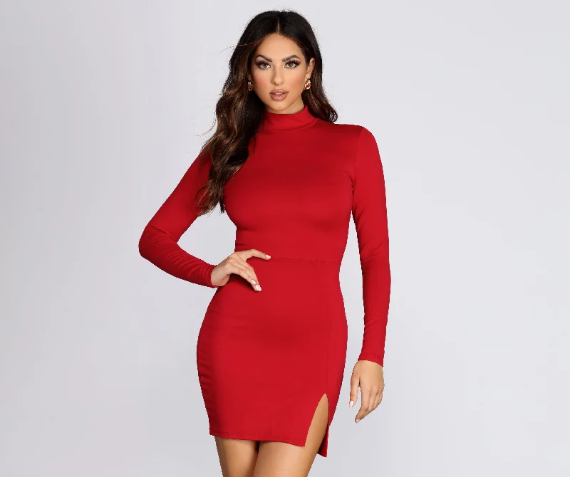 Curves Ahead Knit Mini Dress