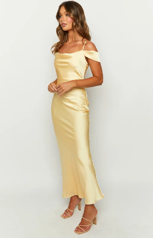 Darby Yellow Maxi Formal Dress