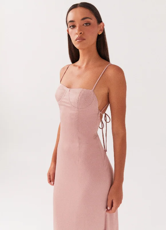 Ella Bustier Maxi Dress - Mauve