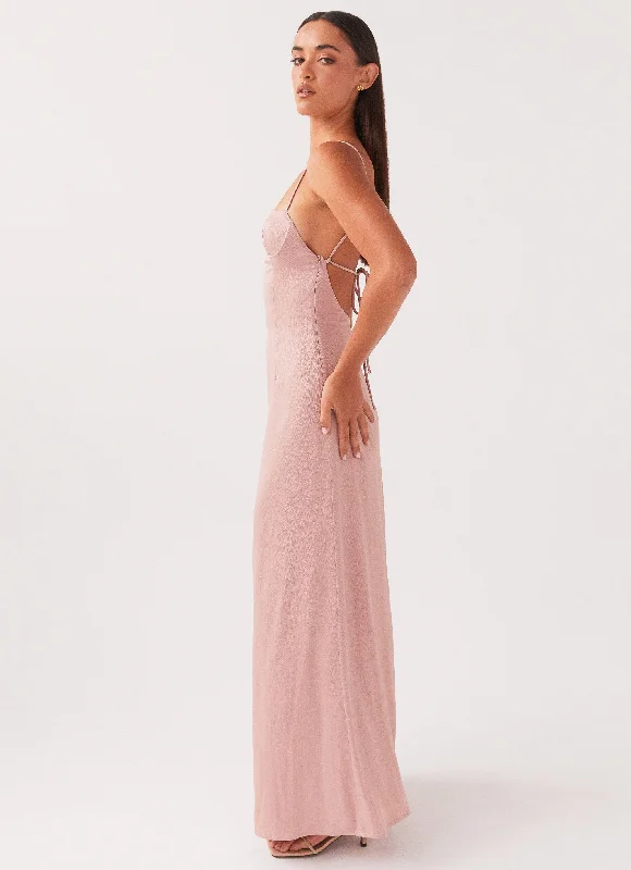 Ella Bustier Maxi Dress - Mauve