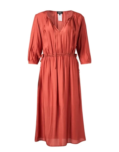 Eve Terracotta Red Dress