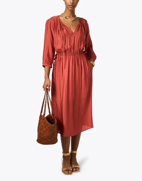 Eve Terracotta Red Dress