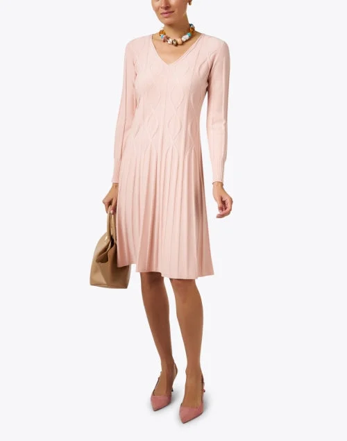 Gloss Pink Cable Knit Dress