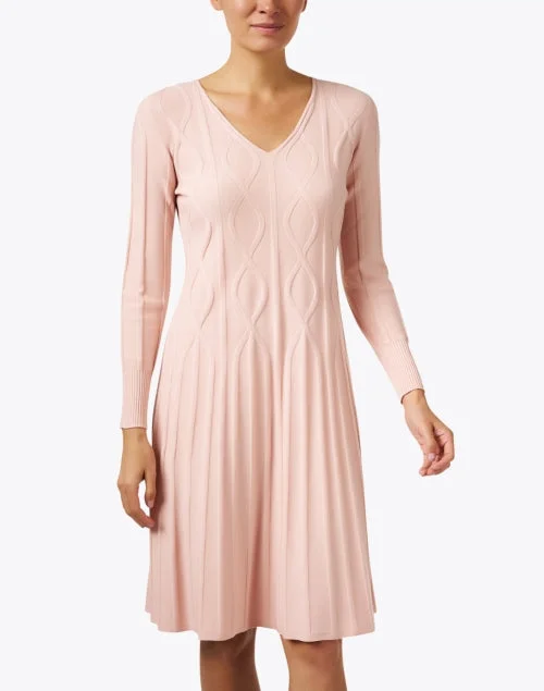 Gloss Pink Cable Knit Dress