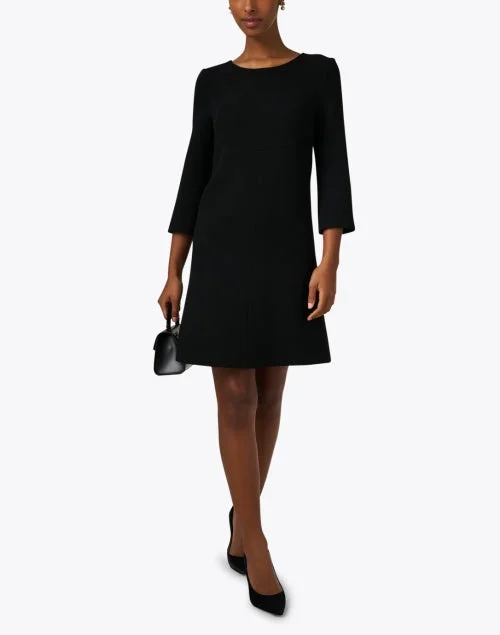 Halo Black Wool Dress