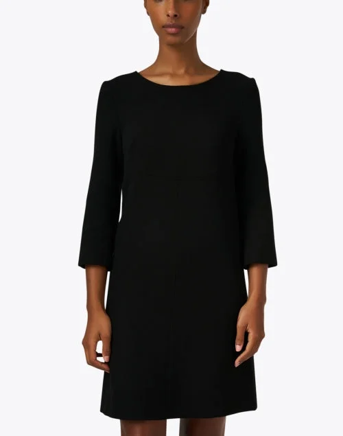 Halo Black Wool Dress