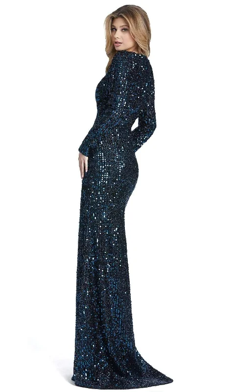 Ieena Duggal - 26445 Sequined Long Sleeve Mermaid Dress