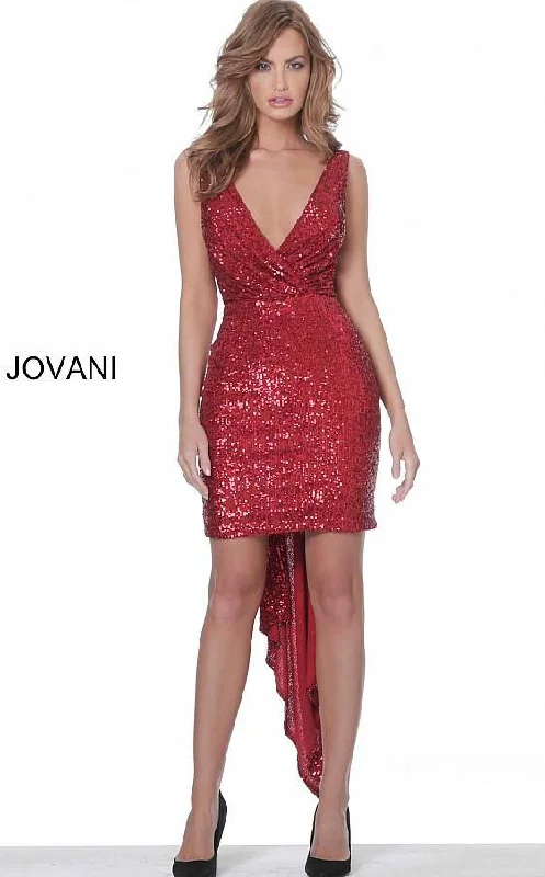 Jovani 03855 Short Sleeveless Sequins cocktail Dress