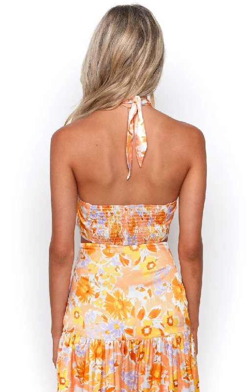 Juniper Orange Floral Top