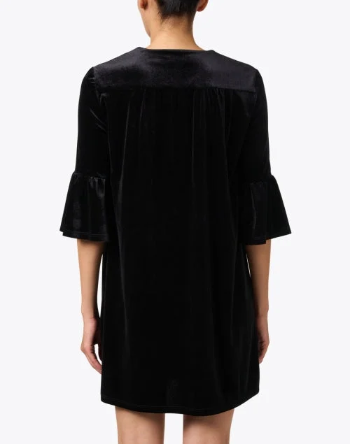 Kerry Black Stretch Velvet Dress