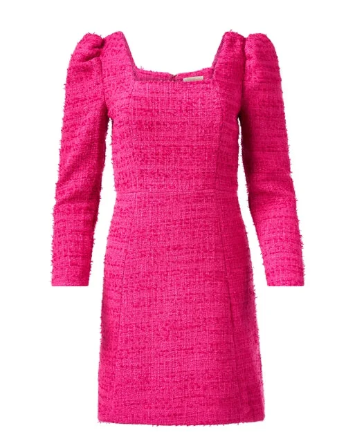 Kris Magenta Tweed Dress