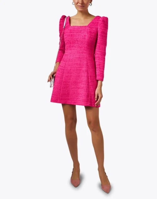 Kris Magenta Tweed Dress