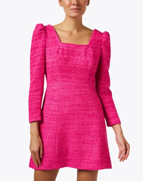 Kris Magenta Tweed Dress