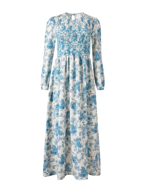 Lea Blue Print Dress