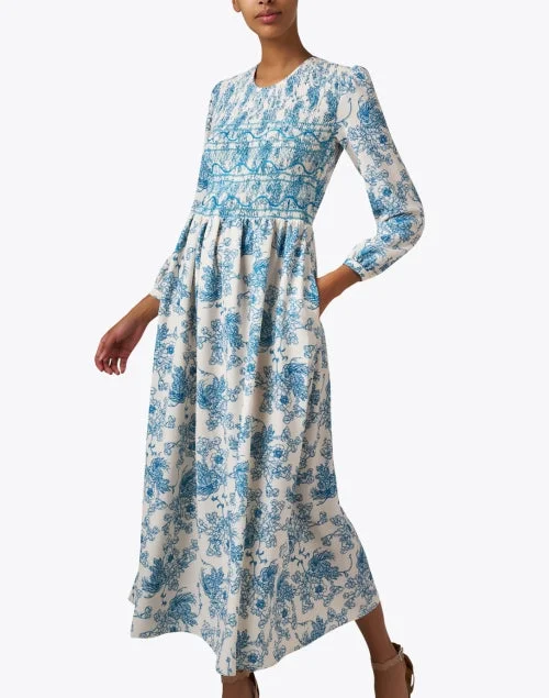 Lea Blue Print Dress