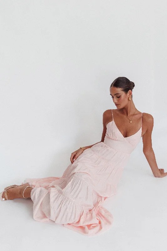 Main Attraction Cami Strap Maxi Dress Blush