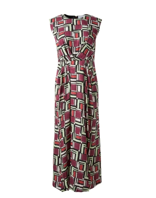 Multi Geometric Print Dress