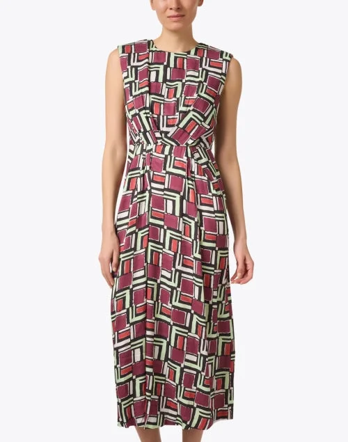 Multi Geometric Print Dress