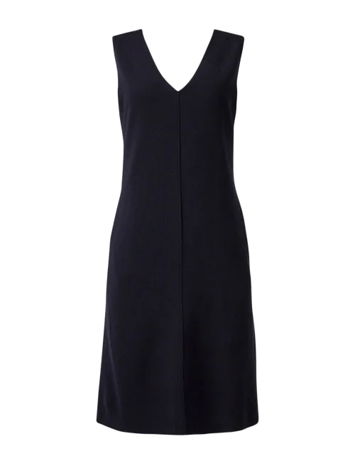 Navy Wool Dress