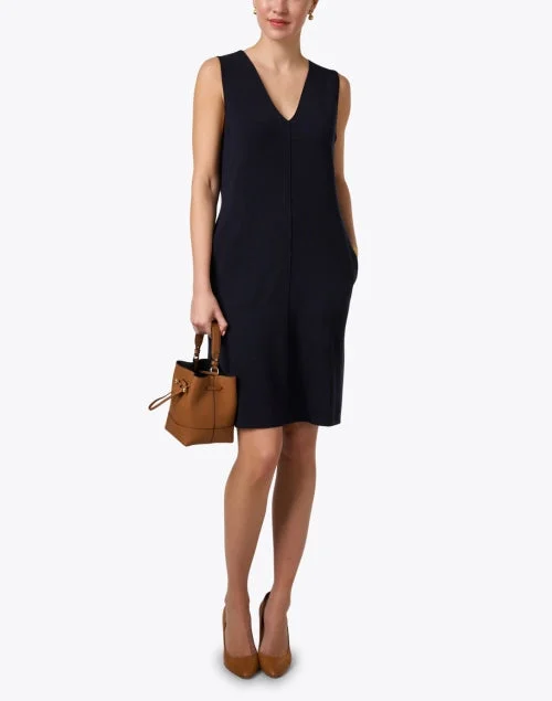 Navy Wool Dress