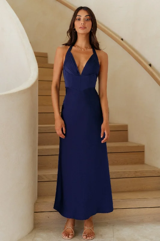 No Hesitating Maxi Dress Navy