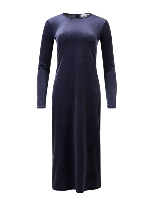 Olmo Navy Velvet Dress